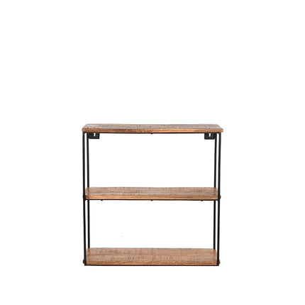LABEL51 - Wandrek Vintage 50x20x50 cm - Rough Mangohout | Zwart Metaal