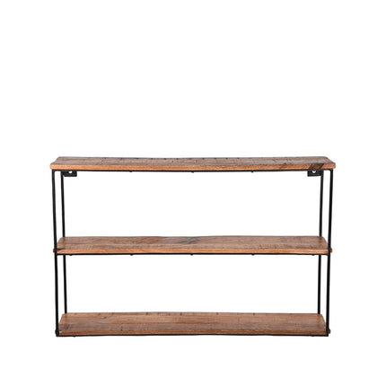LABEL51 - Wandrek Vintage 80x20x50 cm - Rough Mangohout | Zwart Metaal