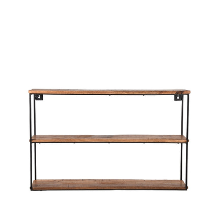 LABEL51 - Wandrek Vintage 80x20x50 cm - Rough Mangohout | Zwart Metaal